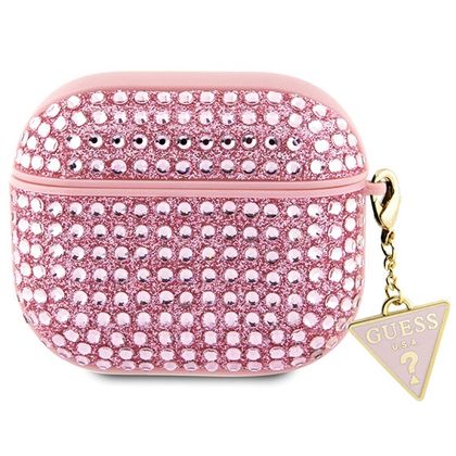 Guess GUA3HDGTPP AirPods 3 coverróżowy/pink Rhinestone Triangle Charm
