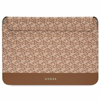 Guess Sleeve GUCS14HGCFSEW 14"brązowy/brown GCube Stripes