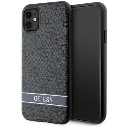 Guess GUHCN61P4SNK iPhone 11 / Xrszary/grey hardcase 4G Stripe