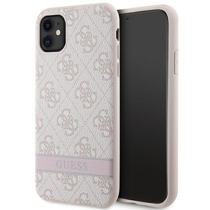 Guess GUHCN61P4SNP iPhone 11 / Xrróżowy/pink hardcase 4G Stripe