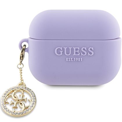 Guess GUAP23DSLGHDU AirPods Pro 2 (2022/2023) cover purpurowy/purple 3D Rubber 4G Diamond Charm