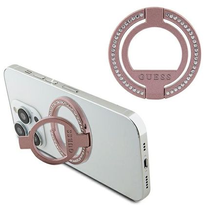 Guess MagSafe Ring stand GUMRSALDGPróżowy/pink Rhinestone