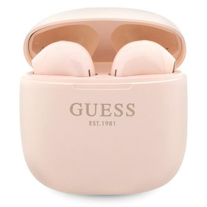 Guess słuchawki Bluetooth GUTWST26PSPTWS + stacja dokująca różowy/pink Classic EST Logo