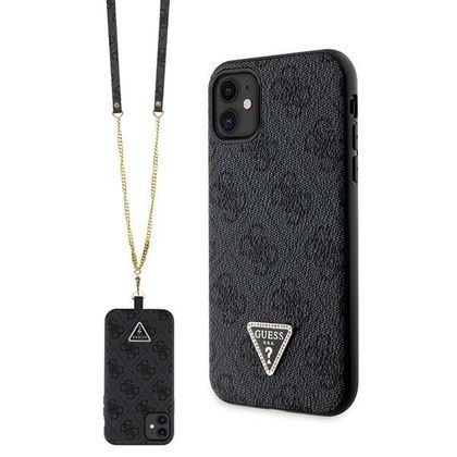 Guess GUHCN61P4TDSCPK iPhone 11 / Xr6.1" czarny/black hardcase Crossbody 4G Metal Logo