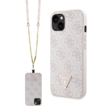 Guess GUHCP14XP4TDSCPP iPhone 14 Pro Max6.7" różowy/pink hardcase Crossbody 4G Metal Logo