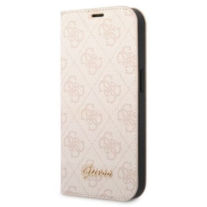 Guess GUBKP14SHG4SHP iPhone 14 / 15 / 136.1" różowy/pink book 4G Vintage Gold Logo