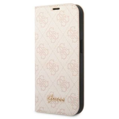 Guess GUBKP14MHG4SHP iPhone 14 Plus / 15 Plus 6.7" różowy/pink book 4G Vintage Gold Logo