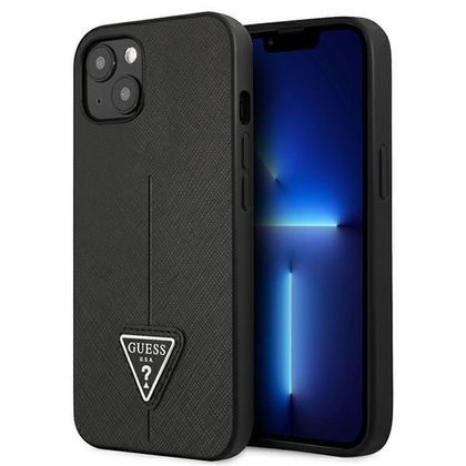Guess GUHCP14SPSATLK iPhone 14 / 15 / 136.1" czarny/black hardcase SaffianoTriangle Logo