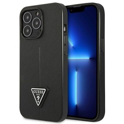 Guess GUHCP14XPSATLK iPhone 14 Pro Max 6,7" czarny/black hardcase SaffianoTriangle Logo