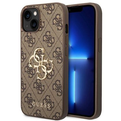 Guess GUHCP14M4GMGBR iPhone 14 Plus/ 15 Plus 6.7" brązowy/brown hardcase 4G Big Metal Logo