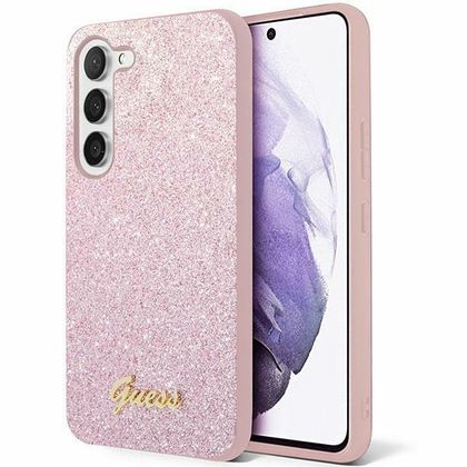 Guess GUHCS24MHGGSHP S24+ S926różowy/pink hardcase Glitter Script