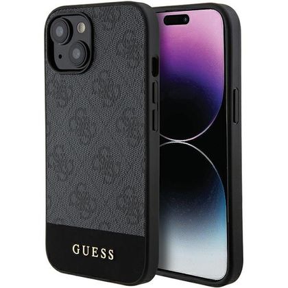 Guess GUHCP15SG4GLGR iPhone 15 / 14 / 136.1" szary/grey hardcase 4G Stripe Collection