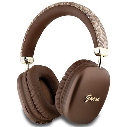 Guess słuchawki nauszne BluetoothGUBHK1GCTCSW brązowy/brown Gcube Metallic Script Logo