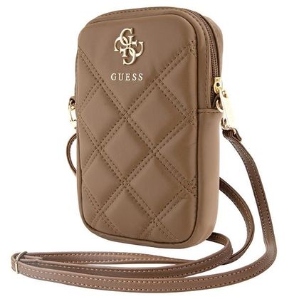 Guess Torebka GUWBZPSQSSGWbrązowy/brown Zip Quilted 4G