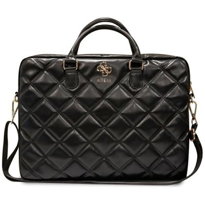 Guess Torba GUCB15ZPSQSSGK 16"czarny/black Quilted 4G