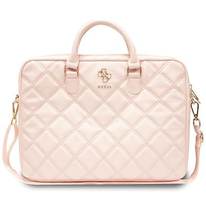 Guess Torba GUCB15ZPSQSSGP 16"różowy/pink Quilted 4G