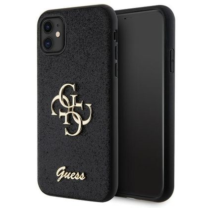 Guess GUHCN61HG4SGK iPhone 11 / Xr 6.1"czarny/black hardcase Glitter Script Big 4G