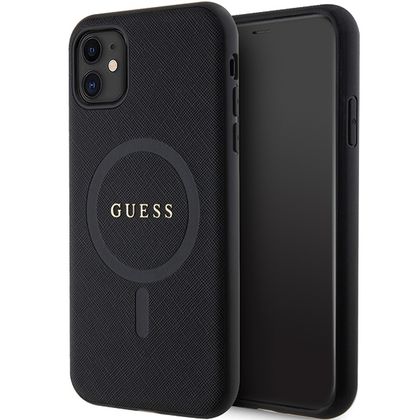 Guess GUHMN61PSAHMCK iPhone 11 / Xr 6.1" czarny/black hardcase Saffiano MagSafe
