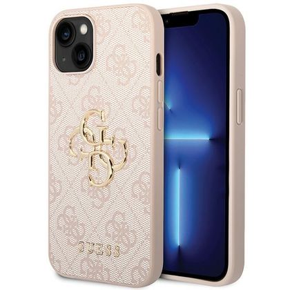 Guess GUHCP15S4GMGPI iPhone 15 / 14 / 13 6.1" różowy/pink hardcase 4G Big Metal Logo