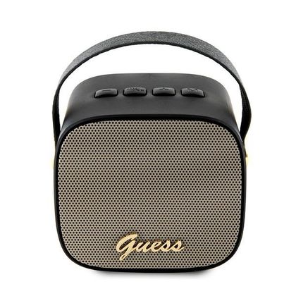 Guess głośnik Bluetooth GUWSB2P4SMKSpeaker mini czarny/black 4G Leather Script Logo with Strap