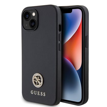 Guess GUHCP15SPS4DGPK iPhone 15 / 14 / 13 6.1" czarny/black hardcase Strass Metal Logo