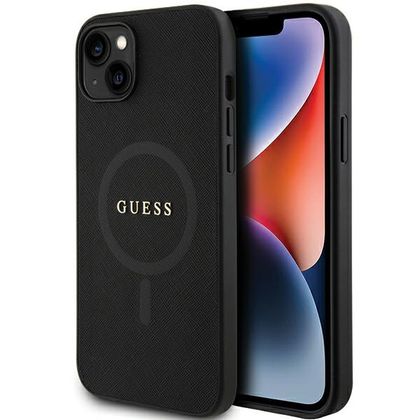 Guess GUHMP15SPSAHMCK iPhone 15 / 14 / 13 6.1" czarny/black hardcase Saffiano MagSafe