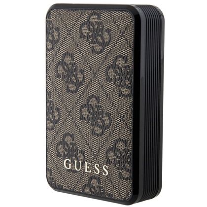 Guess Powerbank 18W GUPB10DP4GEGW10000mAh brązowy/brown 4G Leather Metal Logo