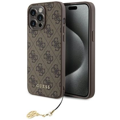 Guess GUHCP15XGF4GBR iPhone 15 Pro Max 6.7" brązowy/brown hardcase 4G Charms Collection