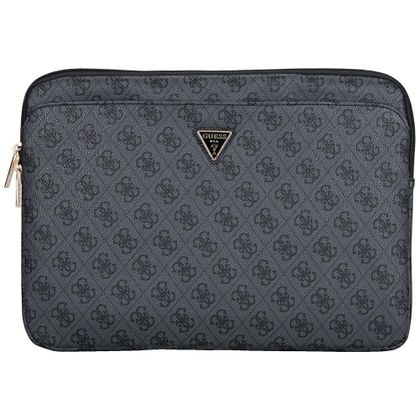 Torba Guess Sleeve 14" 4G Zipper Pocket Triangle Logo czarny