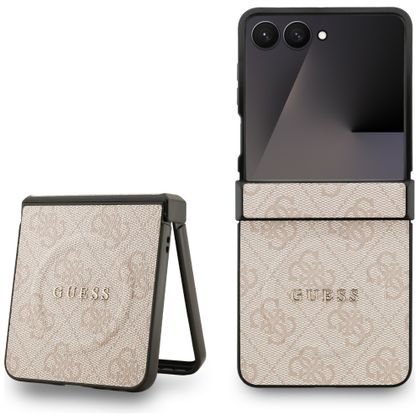 Etui Guess 4G Classic MagSafe do Samsung Galaxy Z Flip7 różowy