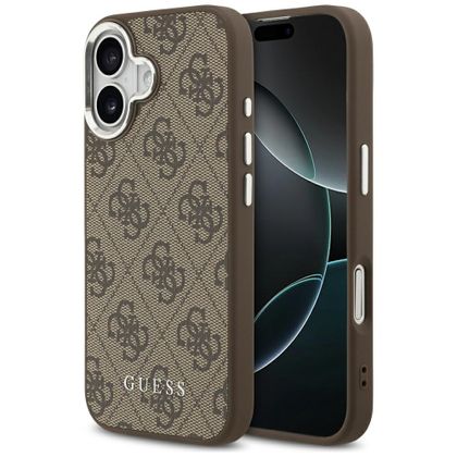 Etui Guess 4G Classic Logo MagSafe do iPhone 17 brązowy
