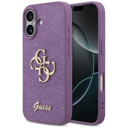 Etui Guess Fixed Glitter Big 4G do iPhone 17 liliowy