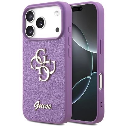 Etui Guess Fixed Glitter Big 4G do iPhone 17 Pro / 18 Pro liliowy