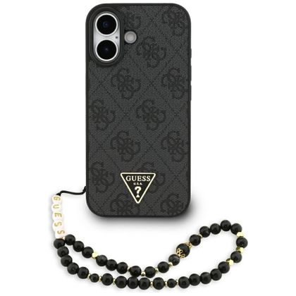 Etui Guess 4G Strap Triangle Logo MagSafe do iPhone 17 czarny