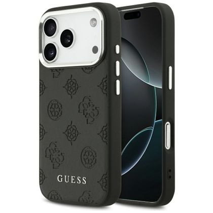 Etui Guess Peony Hot Stamp ScriptMagSafe do iPhone 17 Pro czarny