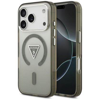 Etui Guess IML Gradient Triangle Logo MagSafe do iPhone 17 Pro Max / 18 Pro Max khaki