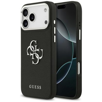 Etui Guess Grained Big 4G Classic Logo do iPhone 17 Pro Max / 18 Pro Max czarny