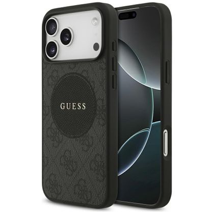 Etui Guess 4G Circle Classic Logo MagSafe do iPhone 17 Pro Max / 18 Pro Max czarny