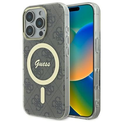 Guess GUHMP16LH4STW iPhone 16 Pro 6.3" brązowy/brown hardcase IML 4G MagSafe