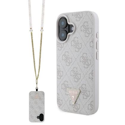 Guess GUHCP16SP4TDSCPP iPhone 166.1" różowy/pink hardcase Leather Metal Logo Strass Crossbody