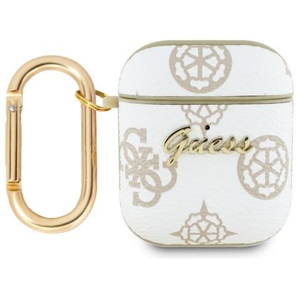 Guess GUA2PG4GPH AirPods 1/2 cover biały/white 4G Hook