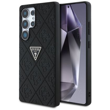 Etui Guess Hot Stamp 4G Pattern Triangle Metal Logo Samsung Galaxy S25 Ultra czarny