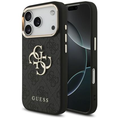 Etui Guess 4G Big 4G Classic Logo do iPhone 18 Pro / 17 Pro czarny złoty