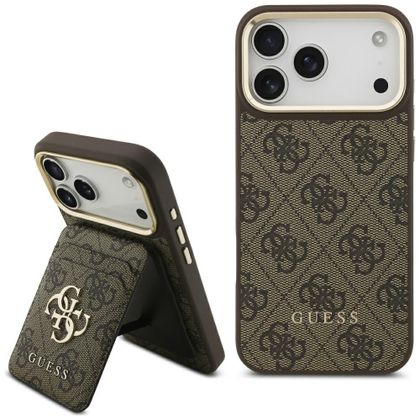 Etui Guess 4G z portfelem Magsafe do iPhone 17 Pro Max / 18 Pro Max brązowy