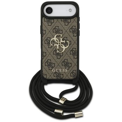 Etui Guess 4G Big Logo Cord Stap Crossbody do iPhone Air brązowy