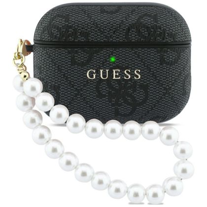 Etui Guess 4G Pearl Strap do AirPods Pro 3 czarny
