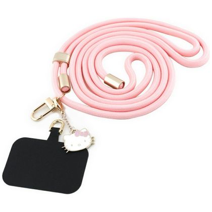 Uniwersalna smycz do telefonu Hello Kitty Patch & Kitty Head Charm różowy
