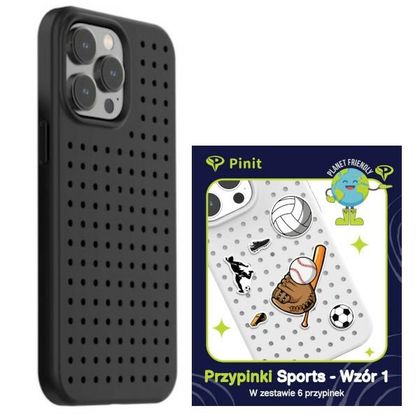 Zestaw Etui Pinit Dynamic + Sports PiniPhone 14 Pro Max 6.7" czarny/black wzór 1