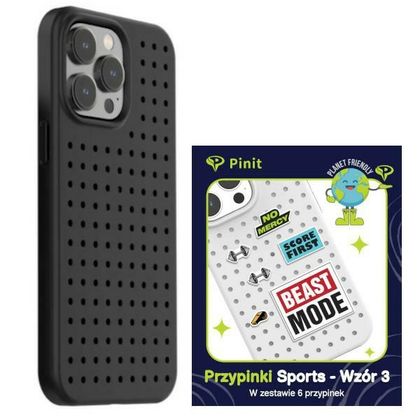 Zestaw Etui Pinit Dynamic + Sports PiniPhone 14 Pro Max 6.7" czarny/black wzór 3