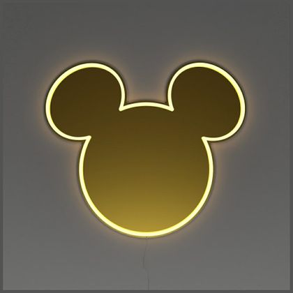 Neon Yellowpop Disney Mickey Mirror złoty